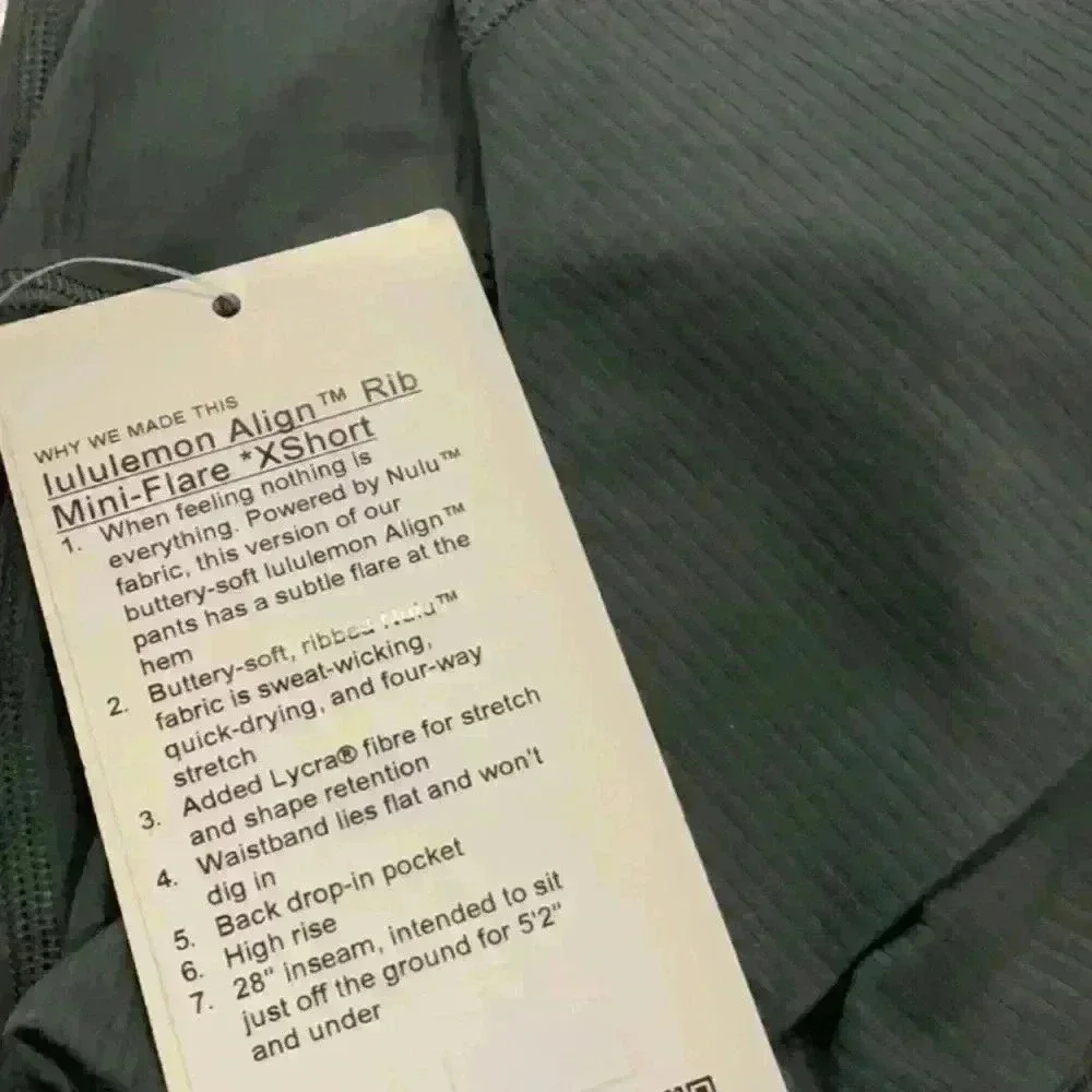 Lululemon Align Ribbed Mini-Flared Pant *Extra  Short - Picture 6 of 6